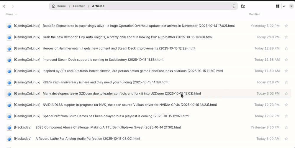 Searching articles in a category using filename search