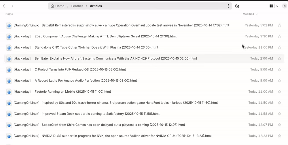 Sorting articles in a category by sorting files