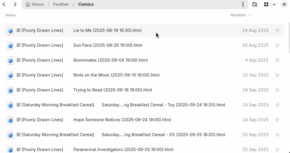 Marking an article as unread by deleting the article file